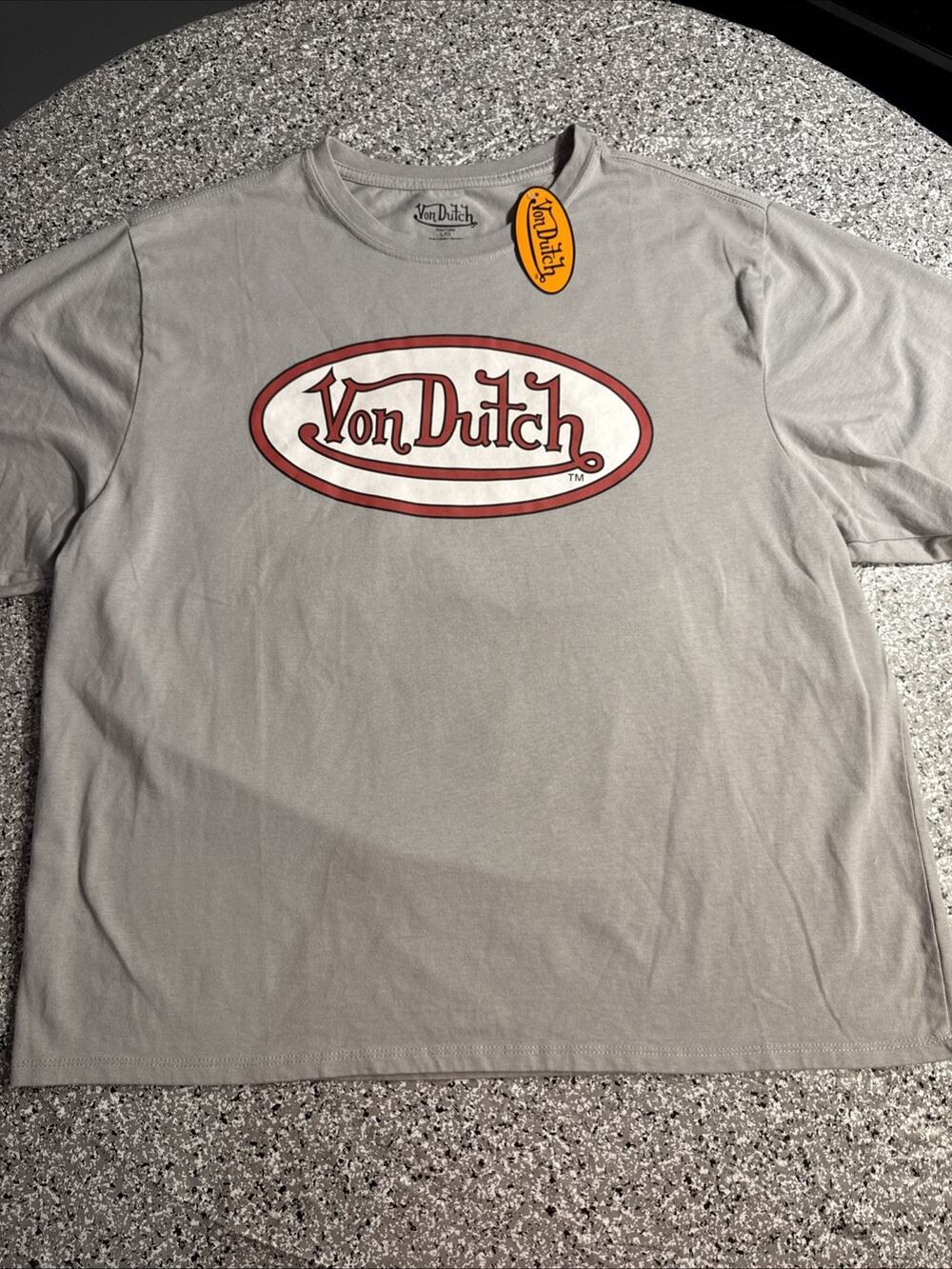 Vintage von Dutch Medium Gray T-Shirt Made In USA